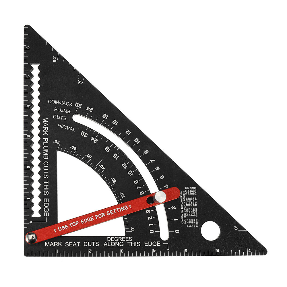 7 Inch Adjustable Extendable Multifunctional Triangle Ruler  Carpenter Square with Base Precision Ruler Measurement Woodworking Tools
